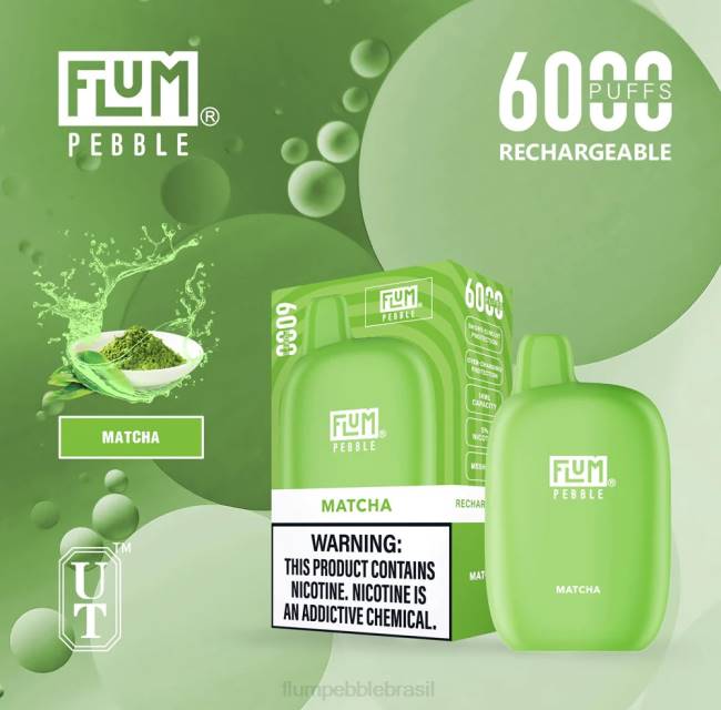 FLUM PEBBLES 6000 baforadas matchá 828A54 | FLUM PEBBLE FLAVORS